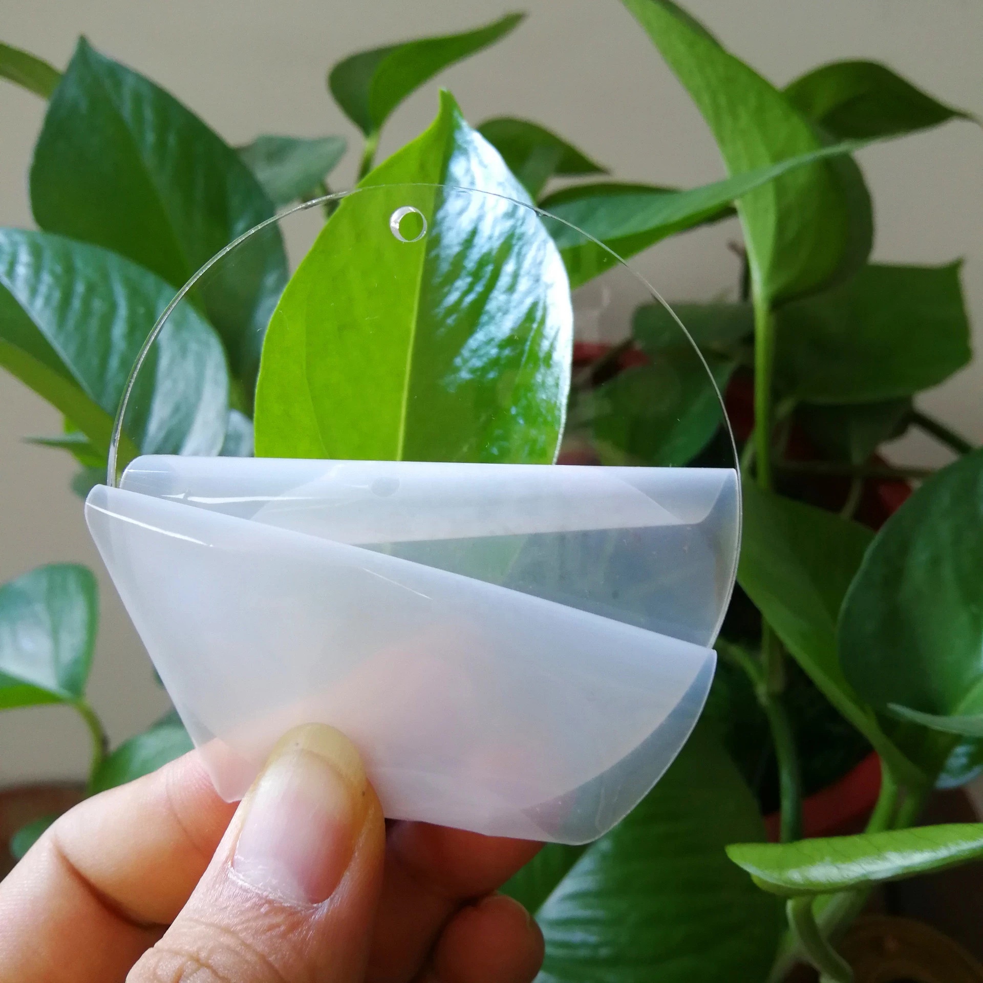 Прозрачные акриловые диски с одним отверстием и лазерной резкой, круглые серьги, ожерелье, брелок, диск оптом