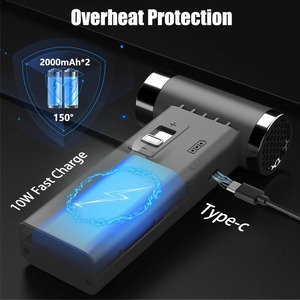 Souffleur et aspirateur portable 2-en-1, 110K tr/min, double batterie 4000 mAh pour souffler la poussière extérieure, gonfler et nettoyer la voiture - Product Image 5