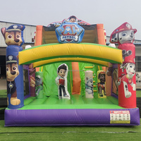 Commercial le chien-jouets de patrouille château gonflable de rebond gonflable videurs de toboggan combo gonflable châteaux de saut pour les enfants
