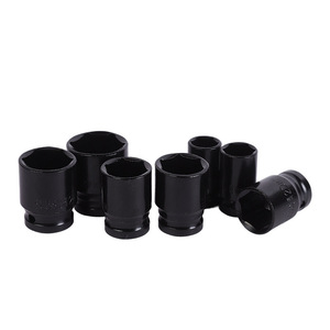 12 Black Short Sleeve Series Hex Socket Metric Chromium Vanadium Steel Automotive Repair Socket Wrench Set - Product Image 1