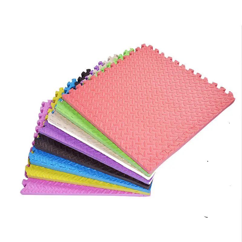 Esterilla suave de espuma EVA para gimnasio en casa, estera negra entrelazada de 30x30cm, 60x60cm, para Yoga y ejercicio