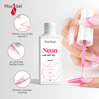 MissGel Private Label 7ml UV Vernis à Ongles Gel Nail Art Professionnel Salon Qualité Néon Line Art Gel Personnalisé Dessin Au Trait Peinture