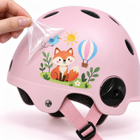 Autocollant de transfert UV DTF personnalisé pour casque de sécurité, casque de moto, casque de chantier, décalcomanie personnalisée avec logo découpé