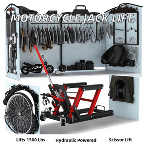 Cric hydraulique à ciseaux 1500 lb pour réparation de moto et moto tout-terrain - Product Image 2