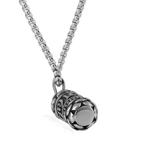 Colgante de loto de acero inoxidable yunnique con mantra Shurangama para hombre, collar retro, regalo, joyería - Product Image 3