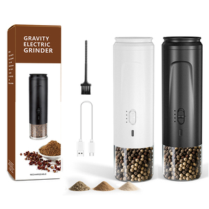 单手自动操作可调粗度塑料调料研磨器电动胡椒盐研磨器套装Type-C可充电 - Product Image 1