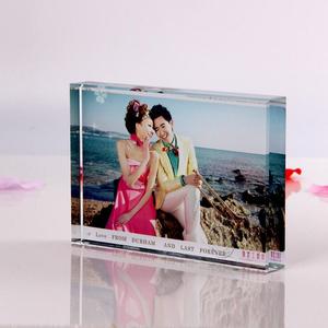 Quà Lưu Niệm Pha Lê Cube Shape Tùy Chỉnh Thăng Hoa Trống Hình Ảnh Đám Cưới Ủng Hộ Tinh Thể Cube Khung Ảnh - Product Image 3