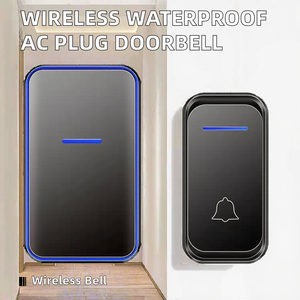 Timbre Inalámbrico Inteligente Moderno de Acero Inoxidable, Resistente al Agua, con Certificado CE, Enchufe AC, IP44, para Apartamento - 1 Año de Garantía - Product Image 2