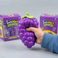 ZW Geurende Knijpbaar Druiven Speelgoed Zacht Stressverlichtend Fruit Knijp Speelgoed Nieuwigheid Sensorisch Fidget Speelgoed Kinderfeestjes Cadeaus Groothandel Op Maat