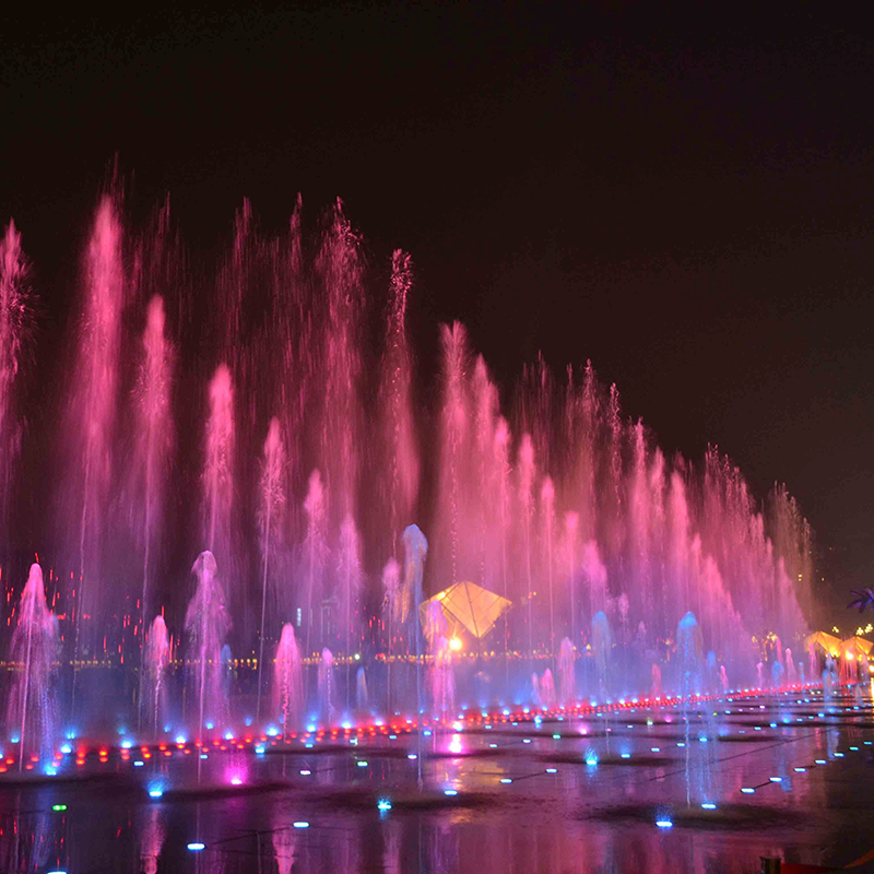 Outdoor Music Dancing LED Lighted Size Fountain Water Jet Durable Stainless Steel Water Fountain