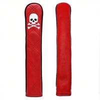Housse de protection en cuir PU anti-rayures pour 2 bâtons d'alignement de golf, motif crâne, aide à l'entraînement, logo personnalisé, fournisseur d'usine