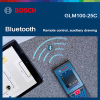 Télémètre laser Bosch GLM100-25C, portée de 100 m, viseur numérique, synchronisation IP54, outil de mesure professionnel pour l'extérieur