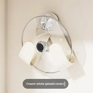 Support de couvercle de pot en plastique crème à ventouse, multifonctionnel, réglable, mural, sans perçage, moderne et simple, pour <span class=keywords><strong>la</strong></span> cuisine - Product Image 5