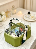 Boîte à main rectangulaire octogonale en acrylique hautement transparente - Mariage, Célébration, Boîte à bonbons de mariage, Boîte à souvenirs pour cadeaux