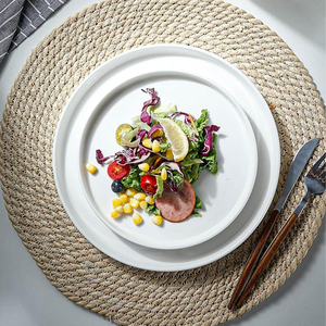 Bộ đồ ăn sứ xương mới bền vững của nhà cung cấp, màu trắng trơn, đĩa nhà hàng, đồ gốm sứ, đĩa ăn, bộ đồ ăn - Product Image 2