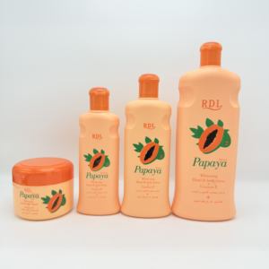 Grosir 300ml Losion pemutih kulit Herbal organik tubuh-susu kuning & pepaya-infusi muda kuning - Product Image 6