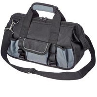 Sac de rangement d'outils durable et résistant à l'usure avec bandoulière réglable, organiseur d'outils portable, 16 poches, 12 pouces