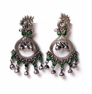 Vintage Oxidized Silver Earrings | Handmade Bohemian Jewelry | OEM/ODM Fashion Earring Manufacturer - Product Image 1