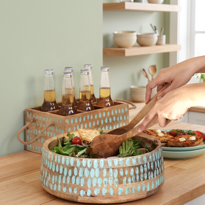 Bol en bois écologique de haute qualité pour buffet, dîner, salade, décoration de mariage et cadeaux - Passe au lave-vaisselle - Artisanat indien - Product Image 3