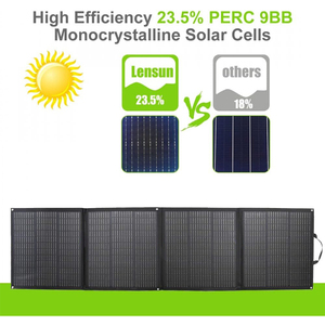 200W Foldable <b>Solar</b> <b>Panel</b> Charger, High Efficiency, IP67 Waterproof, MC4 <b>Cable</b> Included, for 12V Battery Power Station RV Camp - Product Image 5