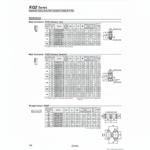 นิวเมติกส์แบบสัมผัสเดียว KQ2H02-00A ชิ้นส่วนนิวเมติก SMC - Product Image 1