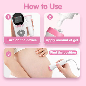 Mesin medis layar Lcd, alat medis rumah tangga portabel Monitor detak jantung bayi <span class=keywords><strong>Prenatal</strong></span> mesin <span class=keywords><strong>Doppler</strong></span> janin - Product Image 4