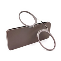 Lunettes de lecture miniatures sans branches, forme ronde, avec étui, pour piercing au nez, fabricants