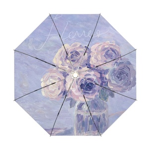 Ombrello Automatico Pieghevole a 8 Stecche per Sole e <span class=keywords><strong>Pioggia</strong></span>, Protezione UV di Alta Qualità, Portatile - Product Image 5