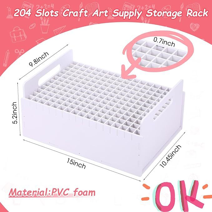 [204 Holes] Portable Storage Rack (38*13.2*26.8cm)