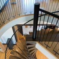 Escaliers d'intérieur rotatifs en bois massif Petit escalier en colimaçon 2025