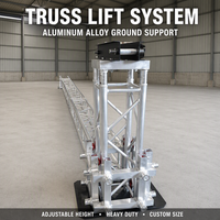 Système de tour de levage en treillis d'aluminium pour support au sol, pour la construction de toits de scène et le levage de structures de concert et d'événements