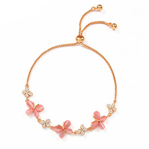 Butterfly Pendant <b>Necklace</b> Rose Gold Plated <b>Pink</b> Stone Zircon Crystal Women's Fashion Jewelry Gift - Product Image 5