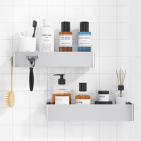 Étagère de Douche BX en Acier Inoxydable, Organisateur de Salle de Bain