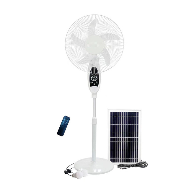2025 Uprgraded Solar Rechargeable Standing Fan with 10H Runtime for Commercial/Industrial Use