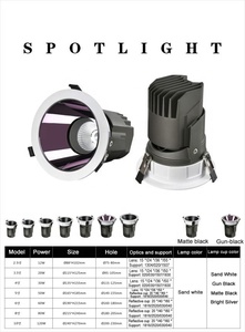 Downlight <span class=keywords><strong>en</strong></span> aluminium de haute qualité nouvellement conçu haut lumière trou profond tasse <span class=keywords><strong>2</strong></span>.5in 12W 30W 60W 120W anti-éblouissement LED downlight encastré - Product Image 5