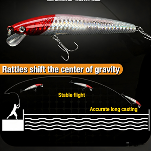Señuelo de Pesca SWORDFISH, Cebo Artificial Duro de ABS, Lanzamiento <span class=keywords><strong>Largo</strong></span>, 100mm, Señuelo Minnow, Cebo de Fondo para Agua Media, para Pesca de Lubina en Lagos y Ríos - Product Image 3