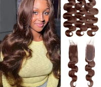 Lots de Cheveux Humains Birmans Pixy CurlY avec Closure, Bundles Blond Miel, Cheveux Bruts et Frontals – Fournisseurs