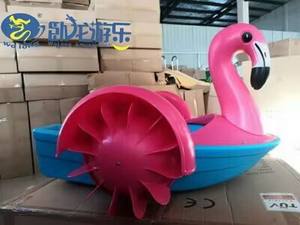 เรือพลาสติกแบบพกพาสำหรับเด็กเล่นน้ำกลางแจ้ง รูปทรงหงส์ พร้อมไม้พาย - Product Image 5