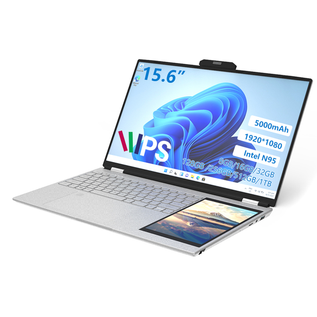 OEM Notebook 15.6 Inch Dual Screen Laptop N5095 Laptop Computer 16GB 512GB Touch Screen Laptops for Business