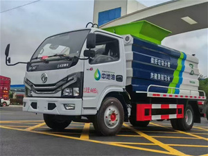 Camion à benne basculante en acier, capacité 6 mètres cubes, compacteur de déchets alimentaires, véhicule efficace pour la collecte des déchets de restauration - Product Image 2
