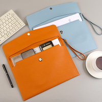 Porte-documents A4 Plus Modèle 8026 Chine Bouton-pression Cuir PU Affaires Étanche Sac à main de bureau Contrat Document Logo