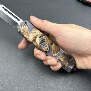 Cuchillo de bolsillo plegable personalizable con mango de aleación de zinc hoja deslizante 5CR15 para acampar y cazar cuchillo utilitario OEM - Product Image 3