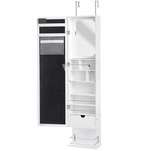 Full <strong>Mirror</strong> Hanging the Wall Storage Lockable White <strong>Jewellery</strong> <strong>Cabinet</strong> for Home - Product Image 3