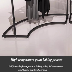 Đường cong hình dạng màu đen của phụ nữ quần áo hiển thị giá quần áo cửa hàng Kệ triển lãm thương mại quần áo hiển thị đứng - Product Image 6