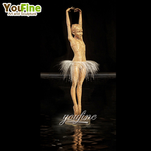 Fontaine à eau en bronze, figurine de femme avec ailes d'eau, grande taille - Product Image 2