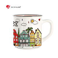 Fabricant en gros 11 Oz porcelaine blanche personnalisée logo personnalisé imprimé noël sublimation tasse en céramique vierge tasses à café
