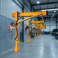Hydraulique manuel robuste 320 °   Bras de soudage à flèche cantilever avec alimentateur de fil rotatif pour stations de soudage MIG/CO2, certifié CE