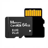 Carte mémoire en plastique 64 Go, classe 10 U3, haute vitesse, pour appareil photo, téléphone, tablette, DVR