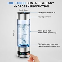 Großhandel Gesundheits-Anti-Aging High-End Wasserstoff-Wasserflasche 2500PPB 460ml Glas Tragbar für Haushalt & Outdoor-Nutzung