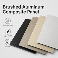 Panneau composite en aluminium brossé revêtu de PVDF de 4 mm et 5 mm pour le revêtement des plafonds et des colonnes